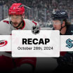 Carolina Hurricanes Seattle Kraken game recap October 26