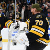 Swayman Posts Shutout in Bruins 3-0 Win Over Detroit