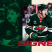 MINNESOTA WILD SIGNS FORWARD MICHAEL McCARRON 060926