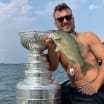 Golden Knights' Carrier goes fishing with Stanley Cup