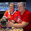Jarod lives the pug life at a Canadiens game