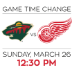 Red Wings-Wild game on March 26 moved to 12:30 p.m.