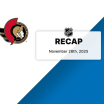 Ottawa Senators St. Louis Blues game recap November 28 2025