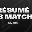 Résumé matchs LNH 5 mars