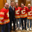 Calgary Flames friends celebrate Mikael Backlund 1000th game