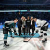 Joe Thornton puck drop Sharks game Hall of Fame induction