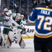 Filip Gustavsson von den Minnesota Wild trifft gegen die Blues