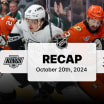 Los Angeles Kings Anaheim Ducks game recap October 20