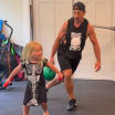 Brad Marchand daughter work out together