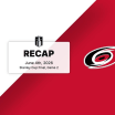 Recap: Golden Knights at Hurricanes 6.4.26