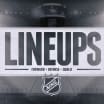 Projected lineups, starting goalies for today