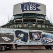 NHL Winter Classic ice truck arrival at Wrigley Field