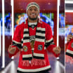 Chicago Bears DJ Moore at Winter Classic in Blackhawks gear