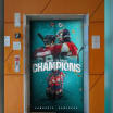 Miami Dolphins decorate elevator for Florida's Stanley Cup 2025 win