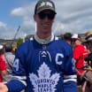 IndyCar Sting Ray Robb wears Maple Leafs jersey