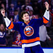 Matt Martin's kids cheer on Matthew Schaefer after Islanders game