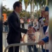 Brian Boyle 2026 Winter Classic greets fan wearing jersey