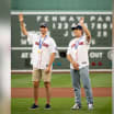 Charlie McAvoy Jeremy Swayman throw 1st pitch at Fenway Park
