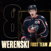 zach werenski nhl first all star team 2026
