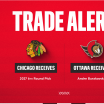 RELEASE: Blackhawks Acquire 2027 Sixth-Round Pick from Senators in Exchange for Andre Burakovsky