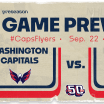 Caps Face Flyers in Exhibition Opener