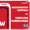 Caps Host Canes in Friday Metro Match