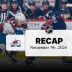 Colorado Avalanche Winnipeg Jets game recap November 7