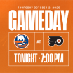 Game Preview: Islanders at Flyers Oct. 2