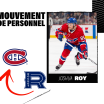 Joshua Roy rappelé du Rocket de Laval
