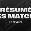 Résumé matchs LNH 28 février 2026