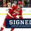 blue jackets sign defenseman boston buckberger to entry level contract