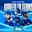 CANUCKS AGREE TO TERMS WITH MAX SASSON ON A ONE-YEAR CONTRACT EXTENSION 
