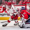 Canes Overwhelm Caps, Win Game 1 in OT