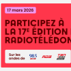 La 17e édition du RadioTéléDON aura lieu le 17 mars
