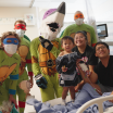 Heroes in a half shell: Sharks players spread Halloween cheer at Kaiser Permanente Santa Clara