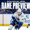 Canucks Continue Road Trip in Tampa Bay with Sunday Afternoon Matchup Against Lightning