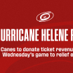 Canes To Donate Ticket Revenue To Helene Relief