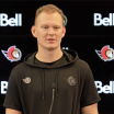 Brady Tkachuk meets the media for the first time since thumb surgery