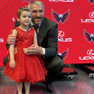 Alex Ovechkin pediatric cancer patient walk red carpet before Washington Capitals season opener