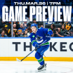Canucks Finish Eight-Game Homestand with Kings in Town on Thursday Night