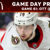 Sens head to Calgary for final game before deadline