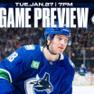 Canucks Host Sharks for Pacific Division Matchup on Tuesday Night