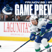 Canucks Continue California Swing with Early Friday Game Against Sharks