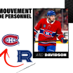 Jared Davidson rappelé du Rocket de Laval 