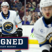 blue jackets sign riley bezeau to two way contract