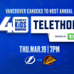 36TH ANNUAL CANUCKS FOR KIDS FUND TELETHON, PRESENTED BY TD, SET FOR MARCH 19TH