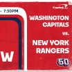 Caps Host Rangers in Homestand Opener