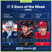 Hellebuyck Staal Kane named NHL 3 stars of Week January 13