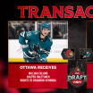 Ottawa Senators acquire William Eklund and two prospects from the San Jose Sharks in exchange for a first-round pick in 2026