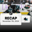 Minnesota Wild San Jose Sharks game recap November 7